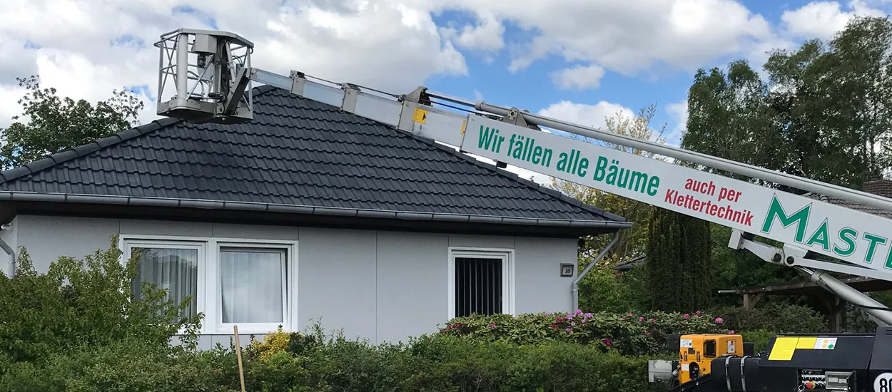 Hebebühne an einem Bungalow