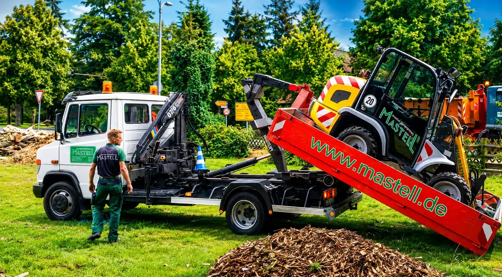 Lkw mit Hakenlift
